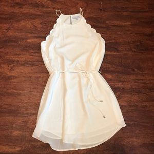 White chiffon dress